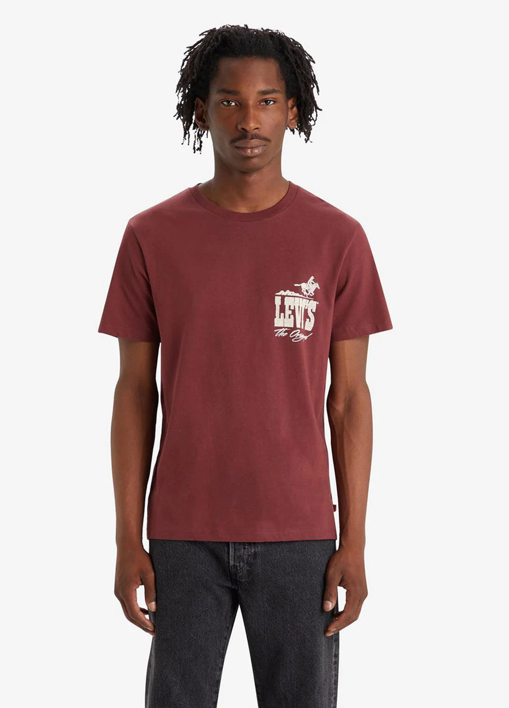 Бордовая футболка Levi's