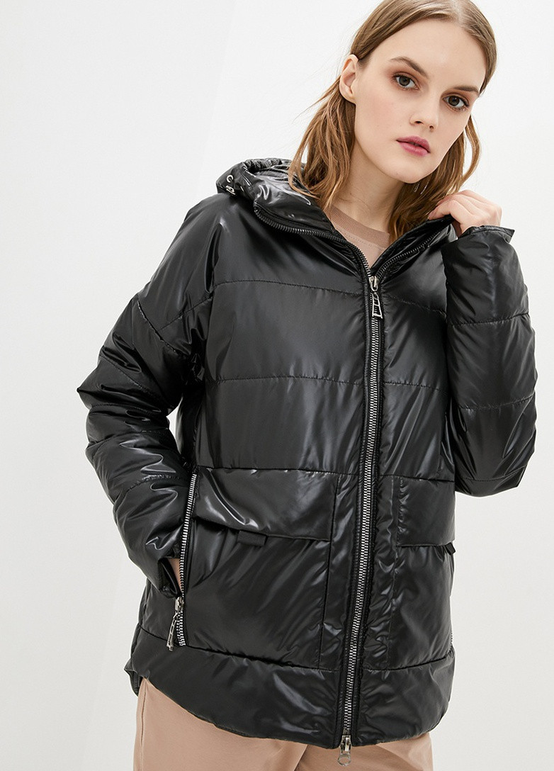 Черная демисезонная куртка Modniy OAZIS