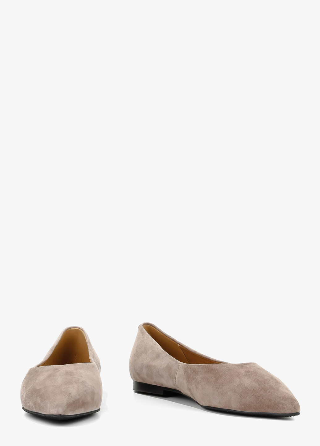 Женские балетки Le'BERDES | серые однотонные без декора натуральная замша (322646208)