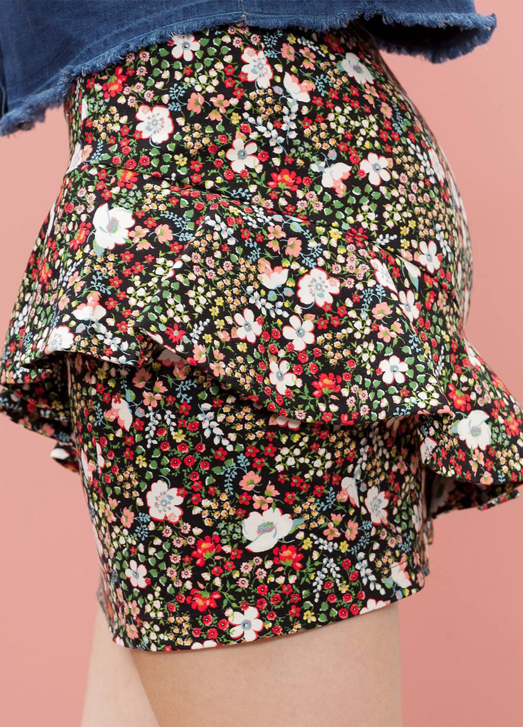 Разноцветная кэжуал цветочной расцветки юбка Stradivarius