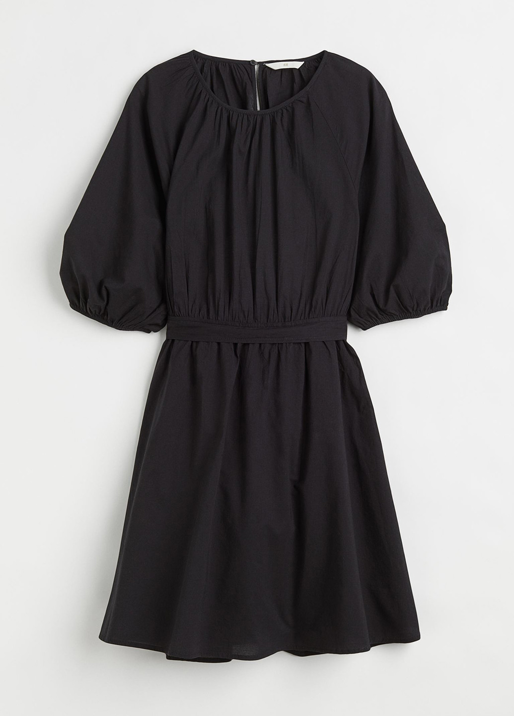 Черное кэжуал платье клеш H&M однотонное