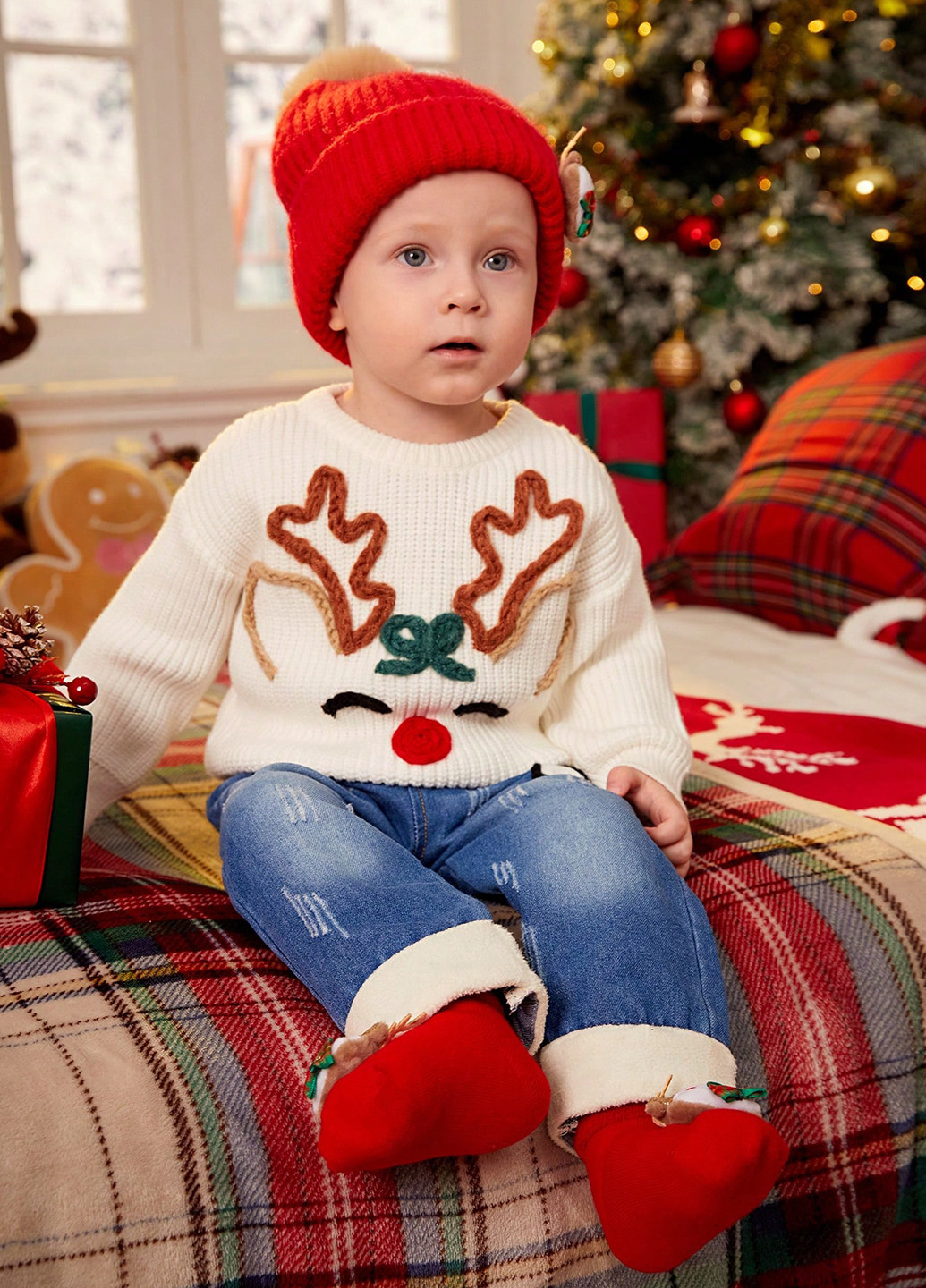 Бежевый зимний джемпер джемпер SHEIN