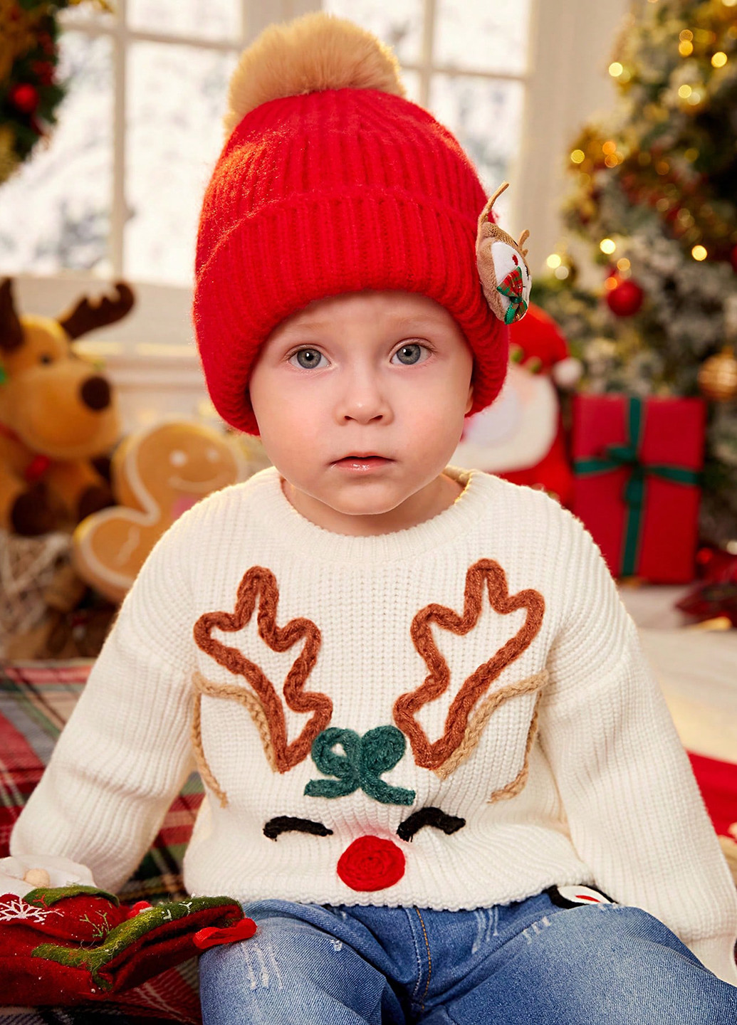 Бежевый зимний джемпер джемпер SHEIN