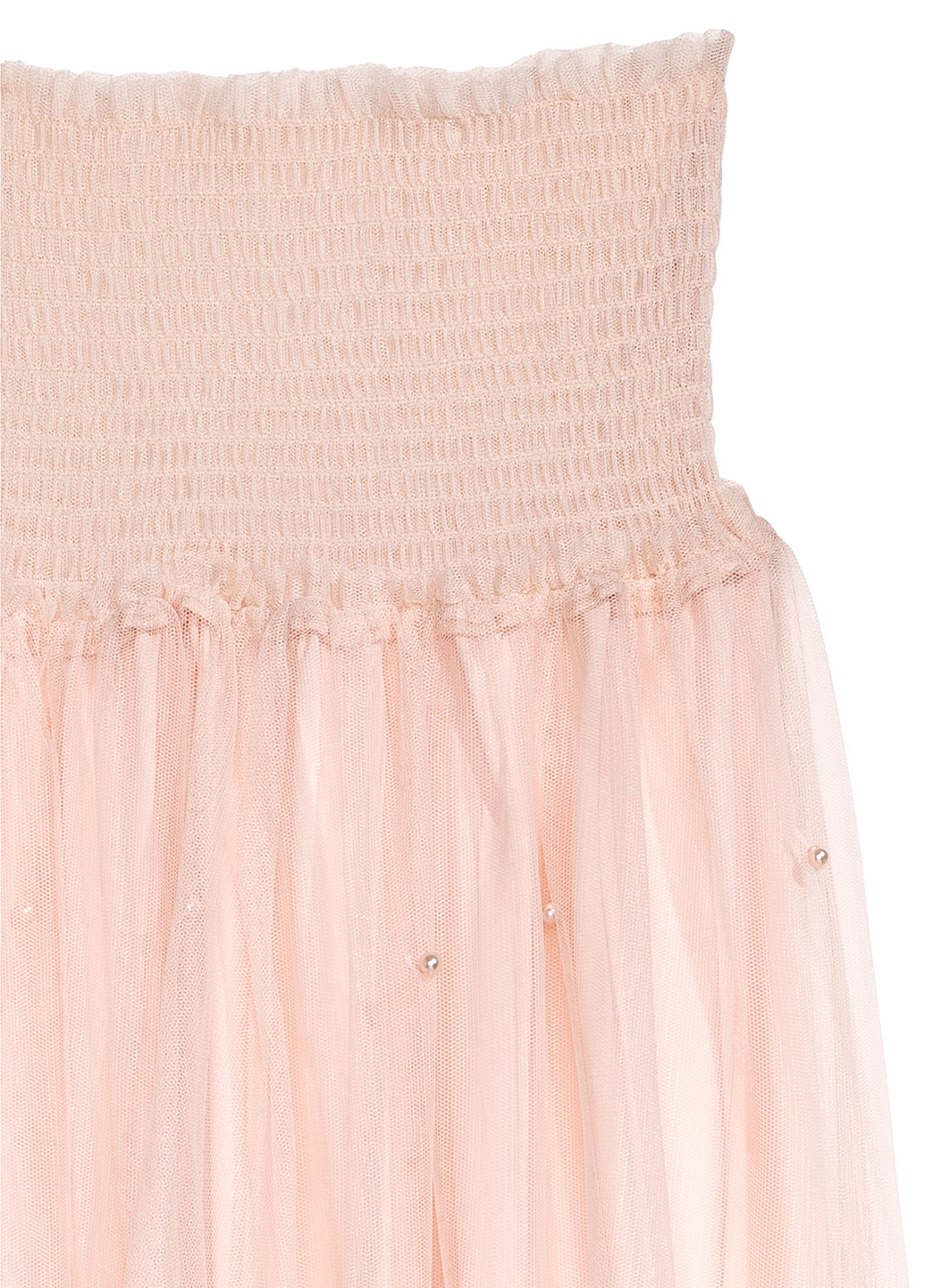 Светло-розовая кэжуал однотонная юбка H&M а-силуэта (трапеция)