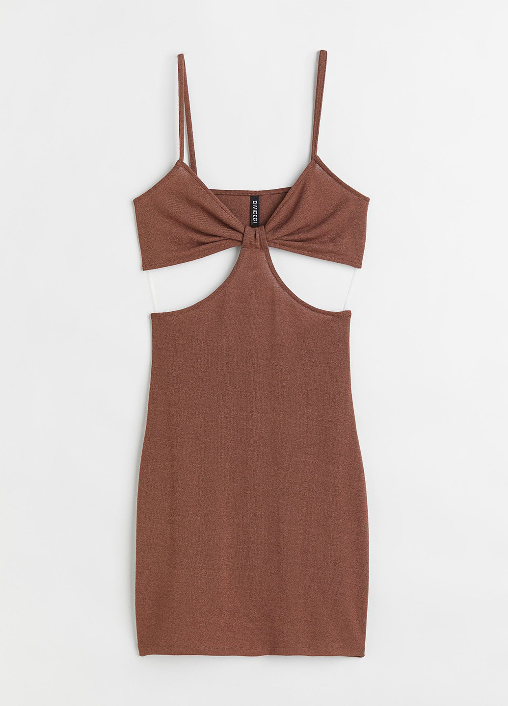 Коричневое кэжуал платье H&M однотонное