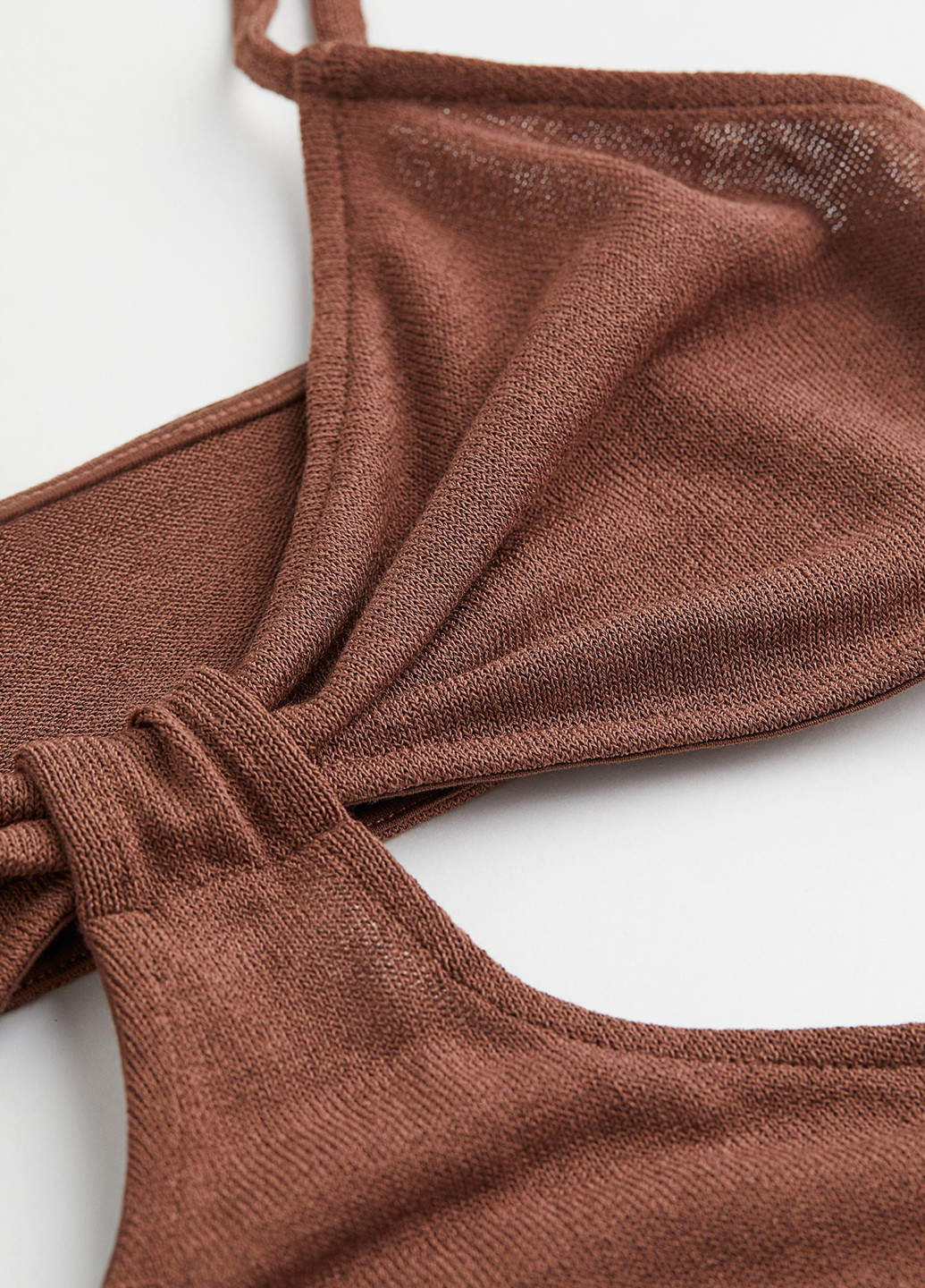 Коричневое кэжуал платье H&M однотонное