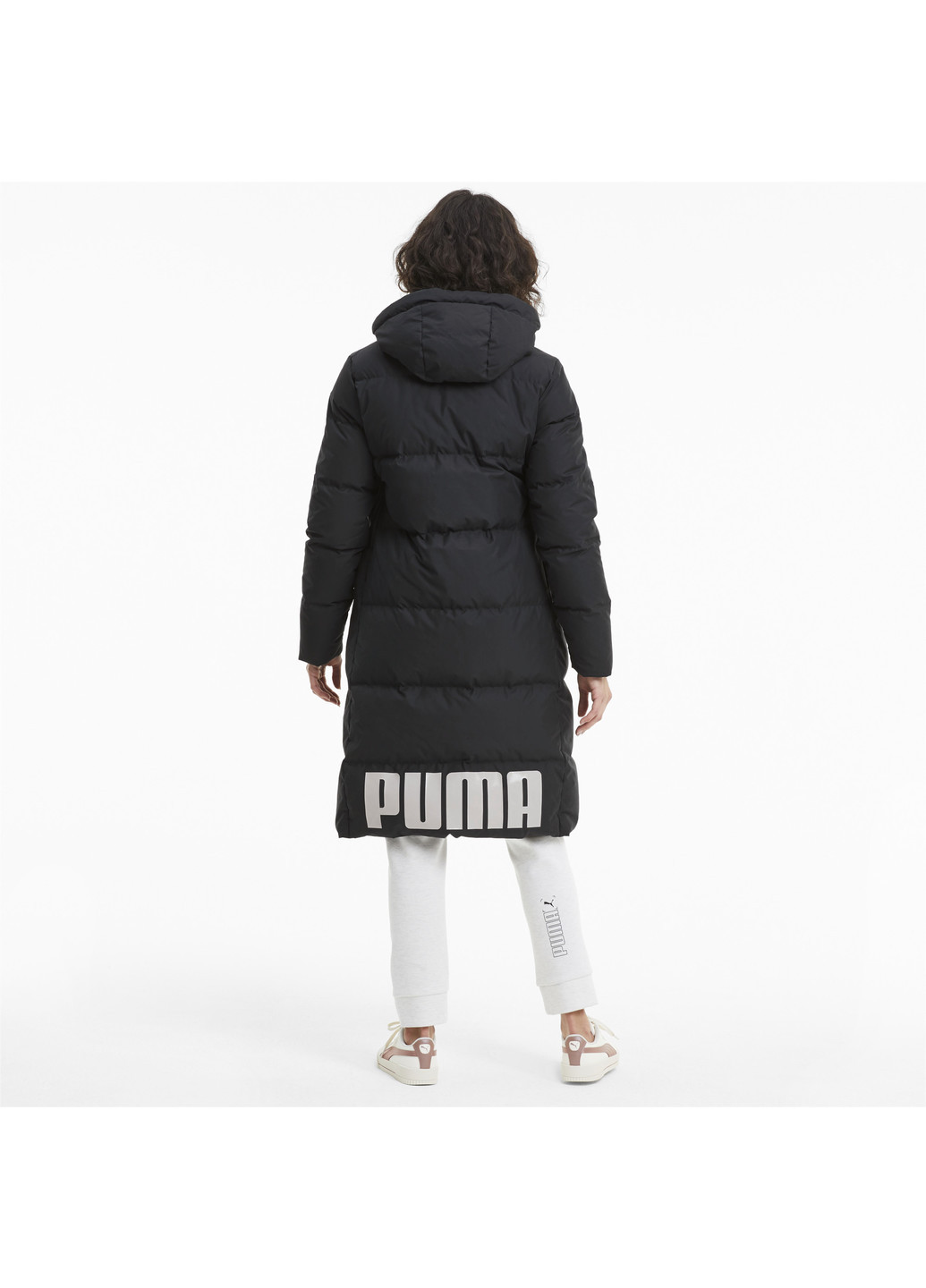 Чорна демісезонна куртка long oversized down coat Puma
