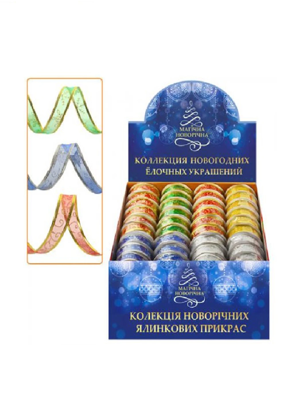 Декоративная лента 2,5 cм (36 шт.), 2,7 м NewYEAR (90917827)