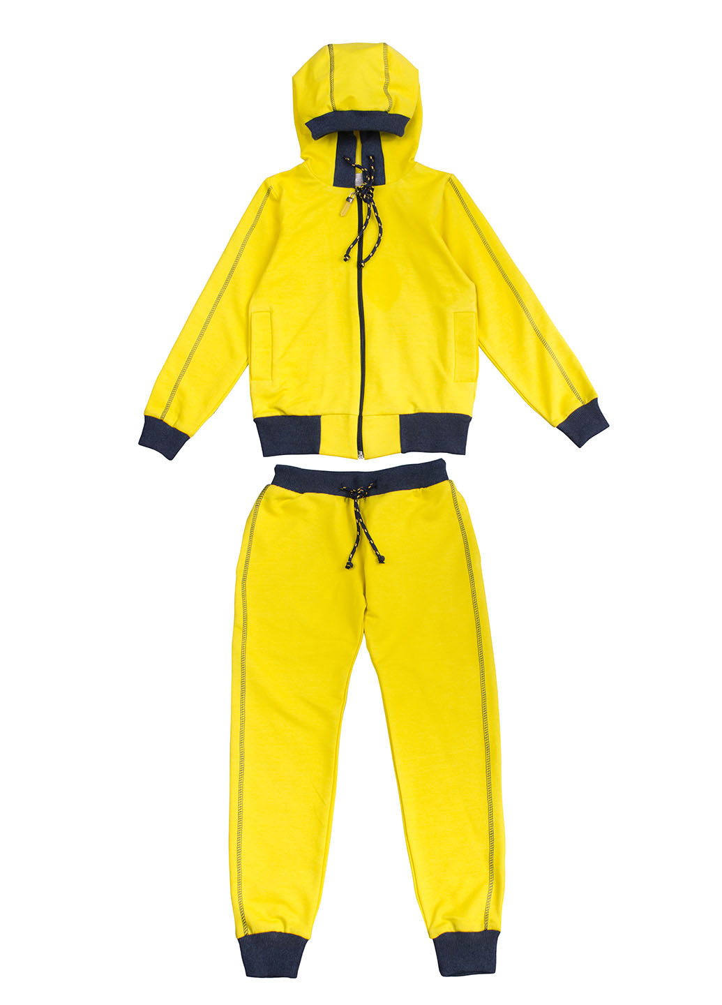 Желтый демисезонный костюм (толстовка, брюки) брючный Kids Couture