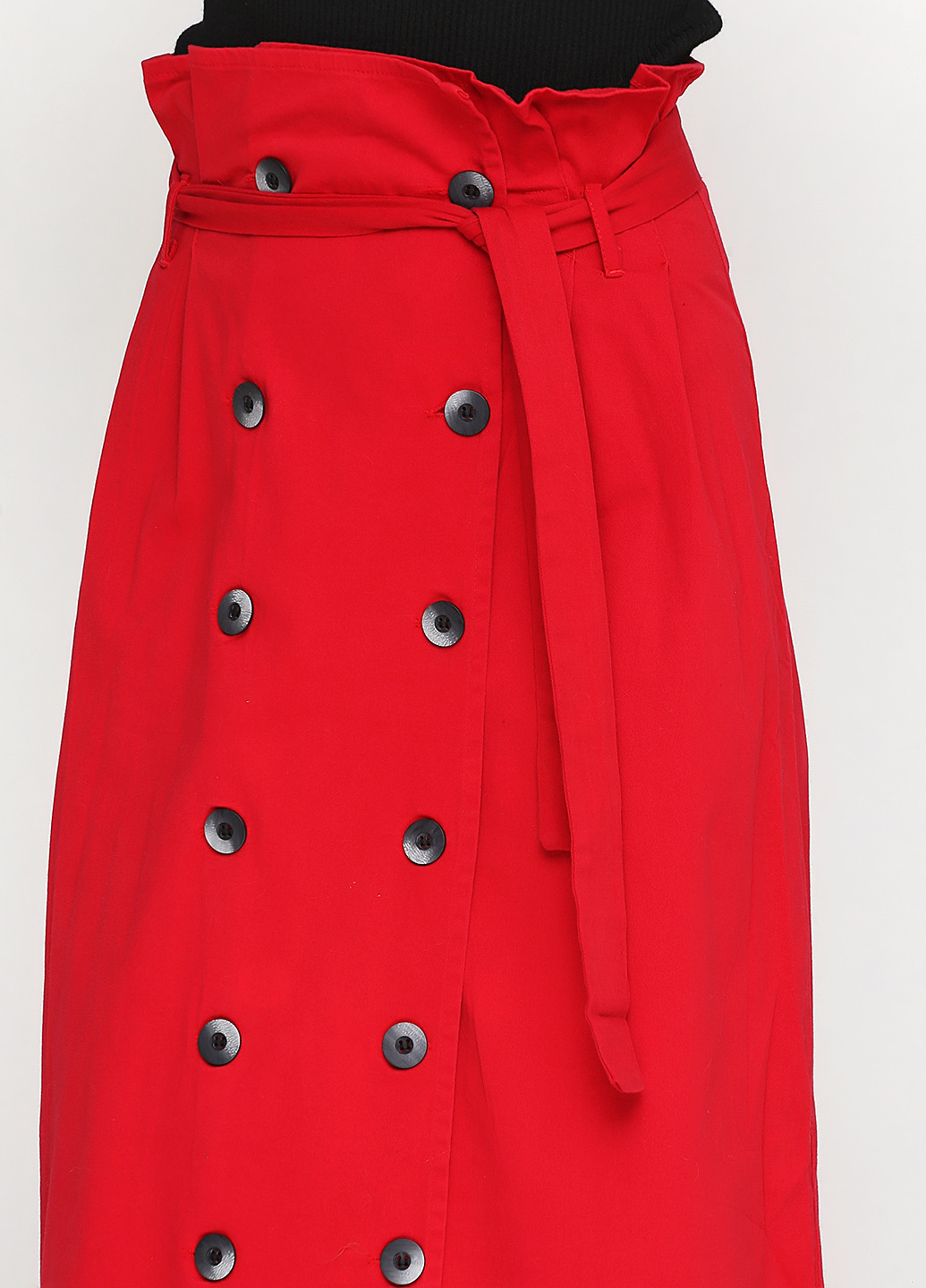 Красная кэжуал однотонная юбка Bebe Plus миди