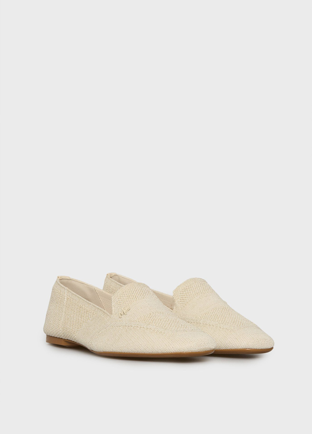 Женские балетки Mexx | светло-бежевые однотонные логотип текстиль (334684315)