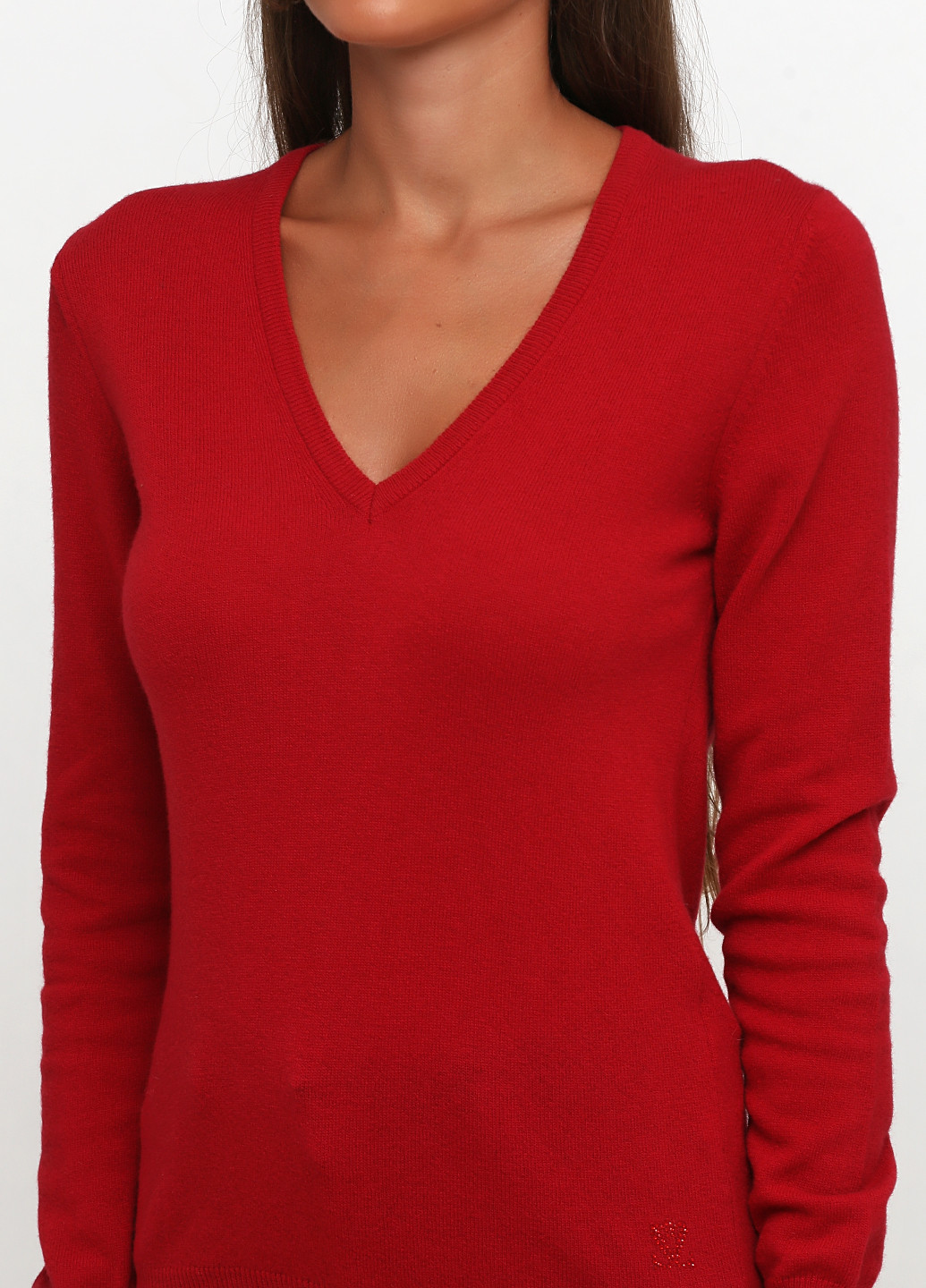 Красный демисезонный пуловер пуловер Sassofono