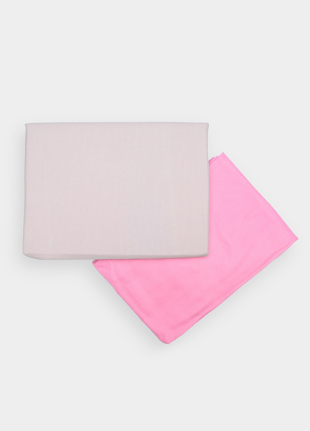 Комплект постельного белья пудра с розовым полуторка Let's Shop (256547544)