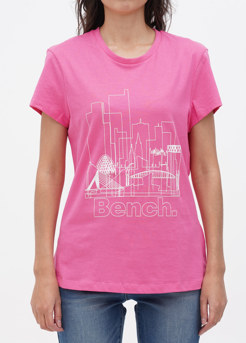 Розовая летняя футболка Bench