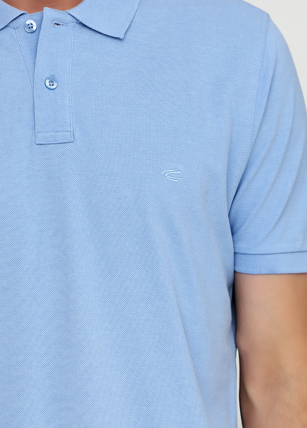 Голубой футболка-поло для мужчин Camel Active однотонная