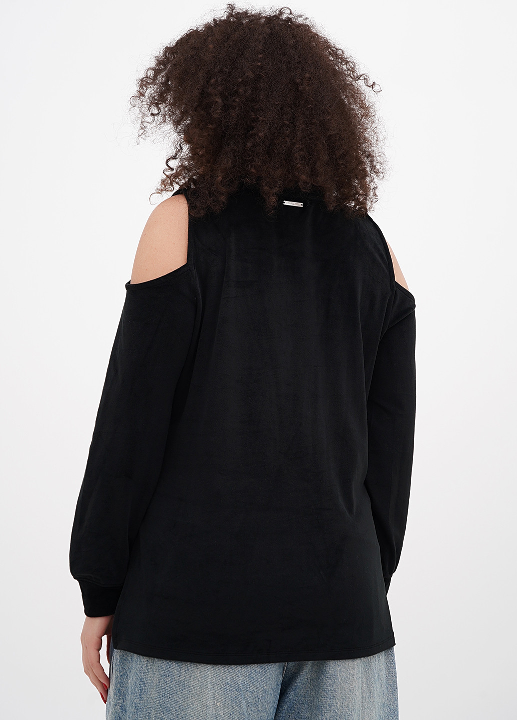 Чорний світшот Michael однотонний з вирізами (315732951)