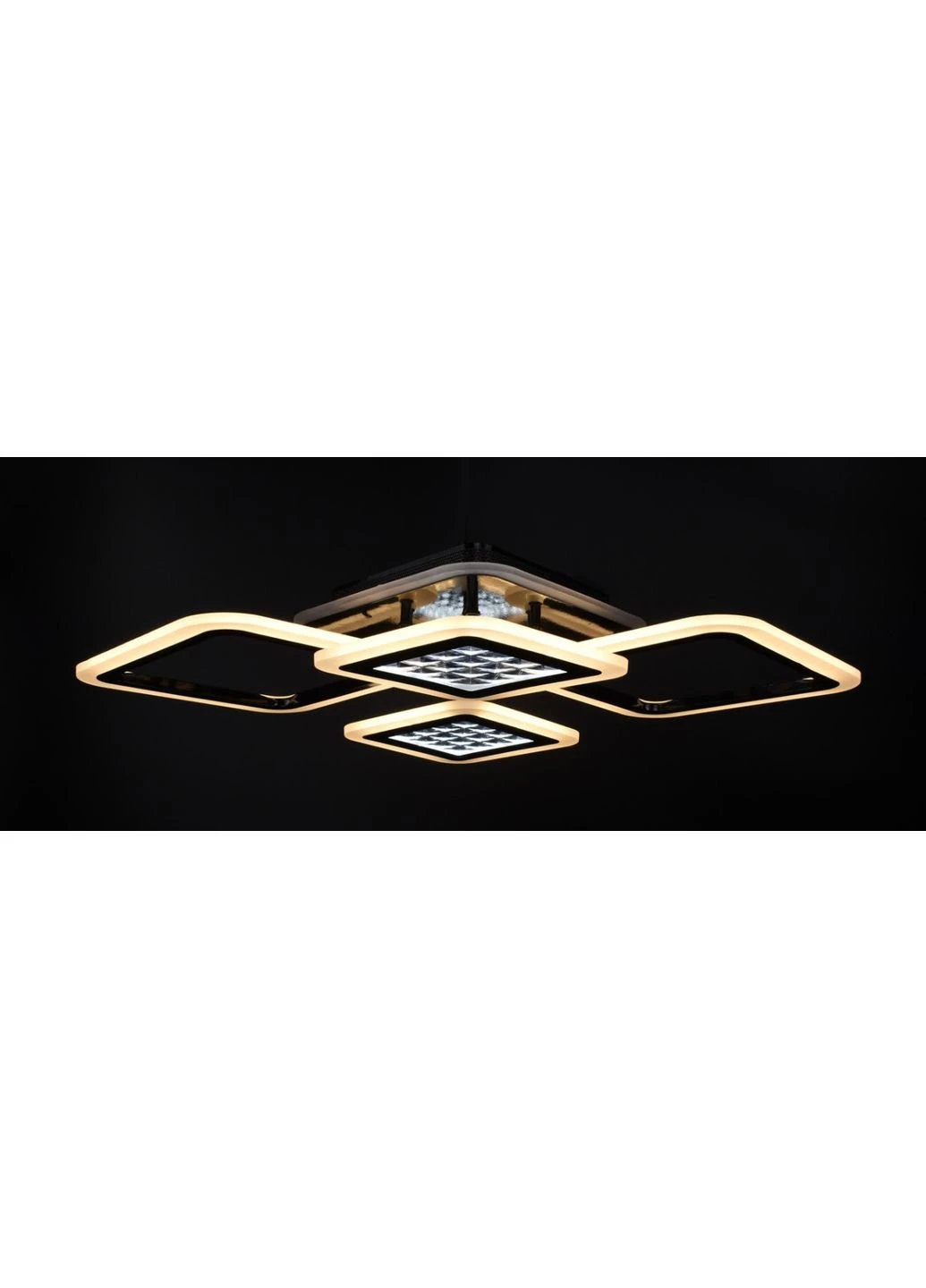 Люстра потолочная LED с пультом A2723/2+2-RGB-bk Черный 11х51х71 см. Sunnysky (253627064)