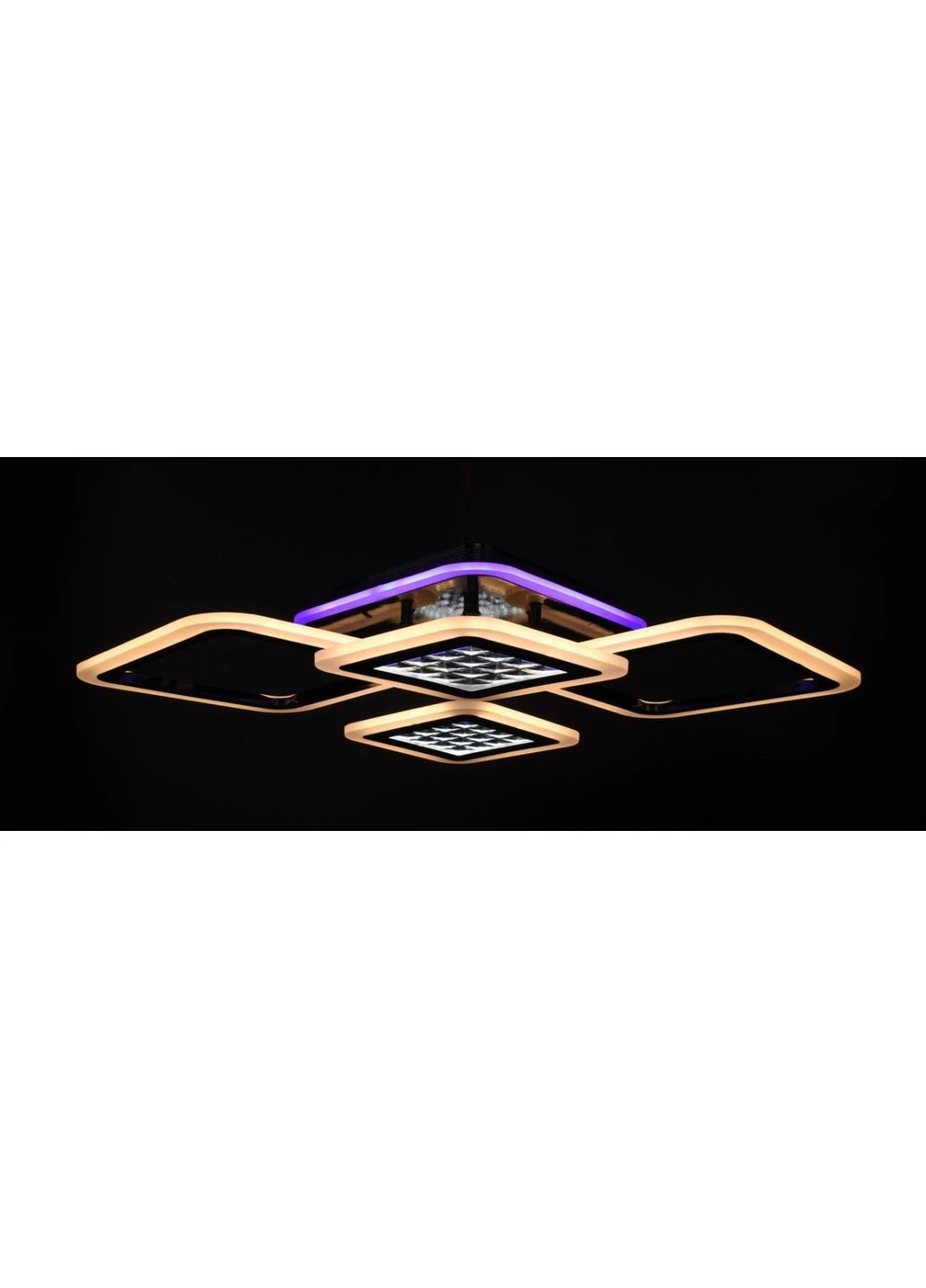 Люстра потолочная LED с пультом A2723/2+2-RGB-bk Черный 11х51х71 см. Sunnysky (253627064)