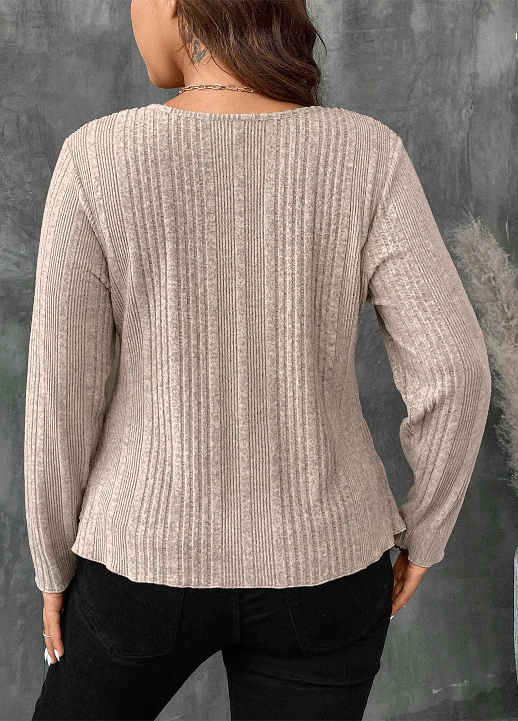 Кремовый демисезонный пуловер пуловер SHEIN