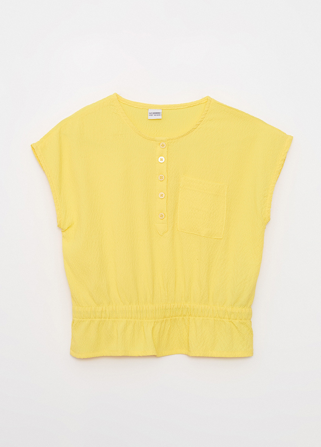 Желтая однотонная блузка LC Waikiki летняя