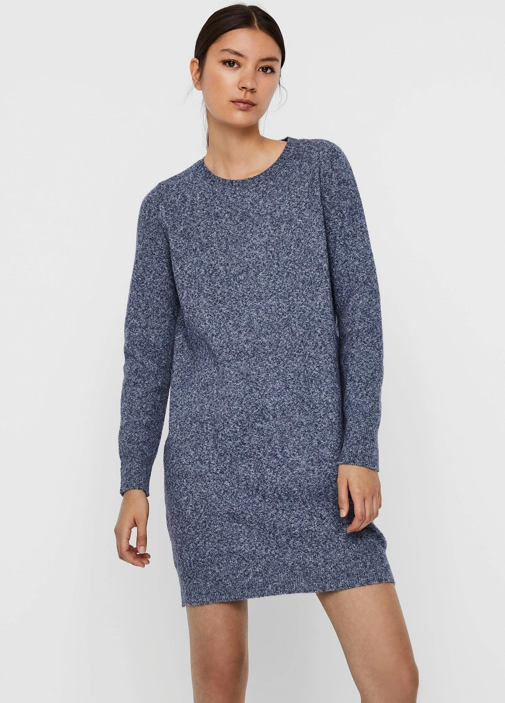 Темно-синя кежуал сукня Vero Moda меланжева