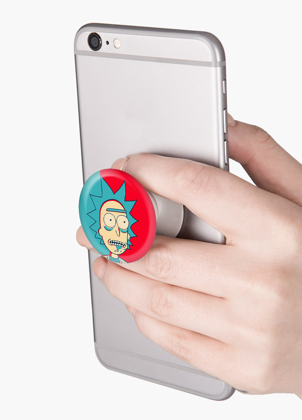 Попсокет (Popsockets) держатель для смартфона Рик и Морти (Rick and Morty) (8754-2689) Черный MobiPrint (221548572)