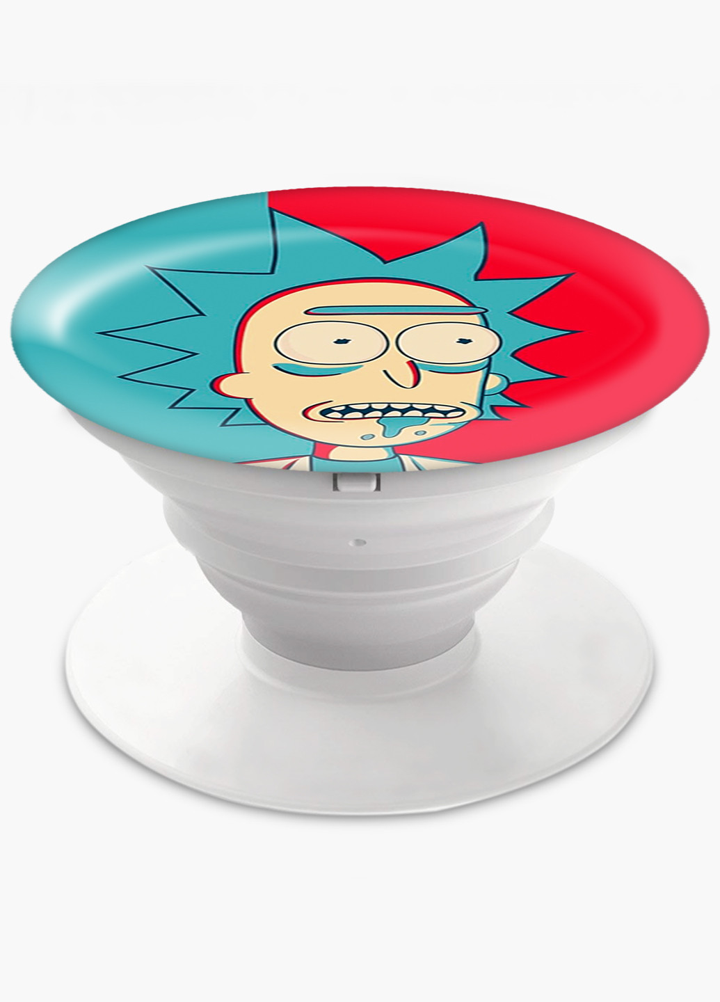 Попсокет (Popsockets) тримач для смартфону Рік і Морті (Rick and Morty) (8754-2689) Чорний MobiPrint (221548572)