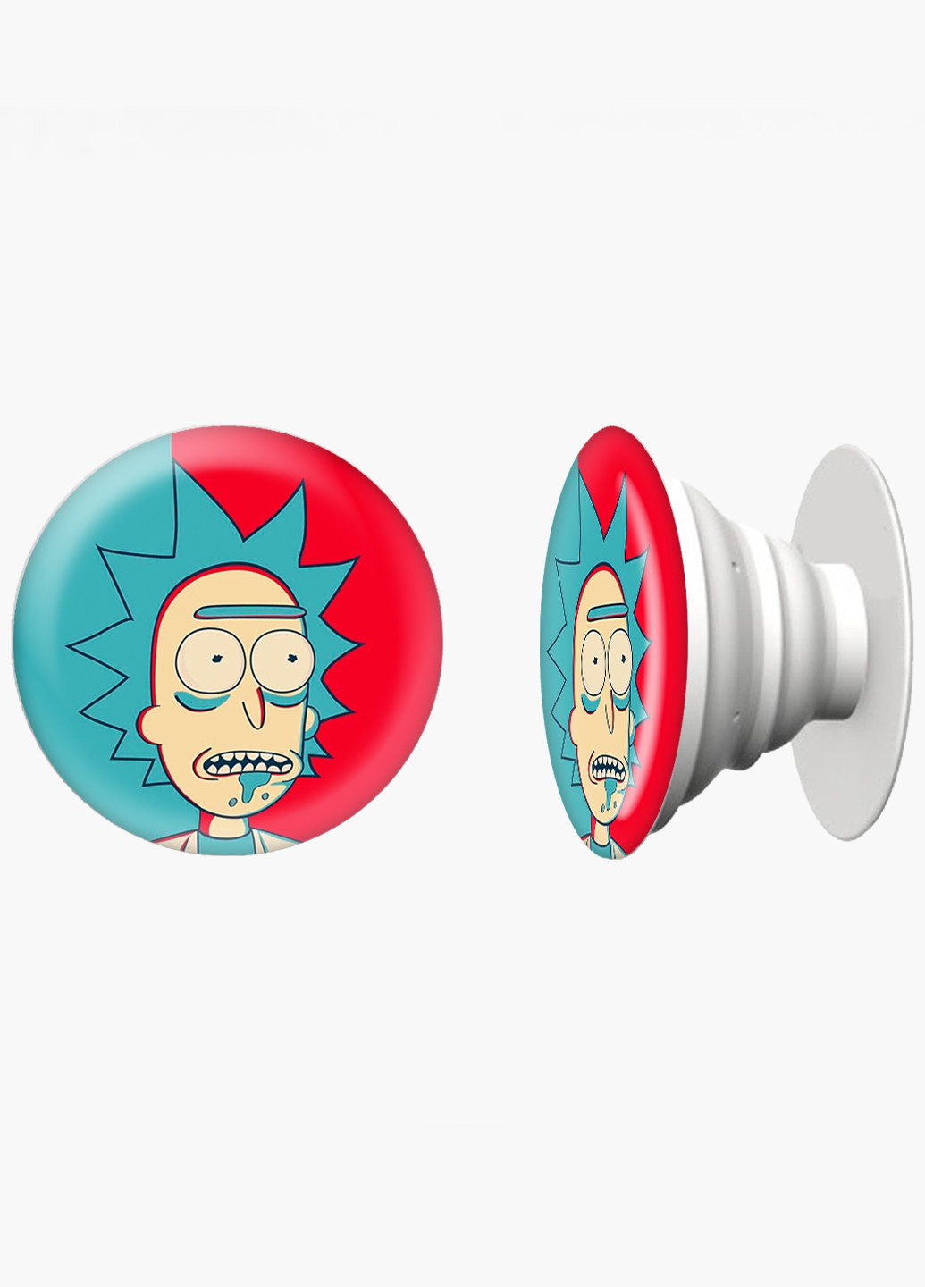 Попсокет (Popsockets) держатель для смартфона Рик и Морти (Rick and Morty) (8754-2689) Черный MobiPrint (221548572)