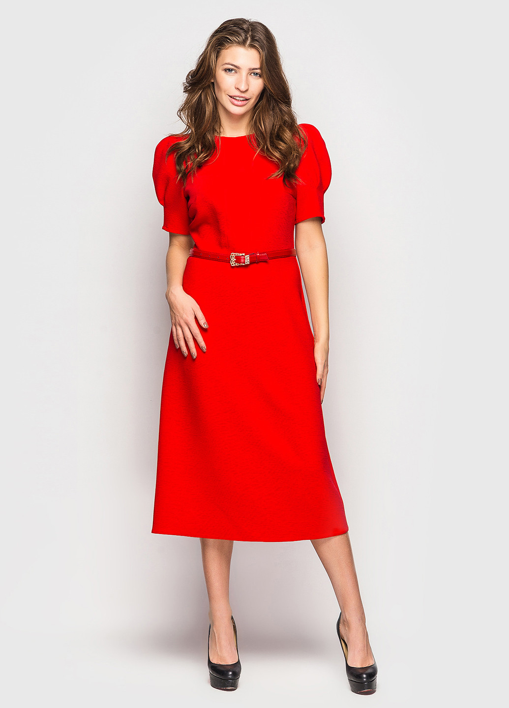 Красное кэжуал платье OKS by Oksana Demchenko однотонное