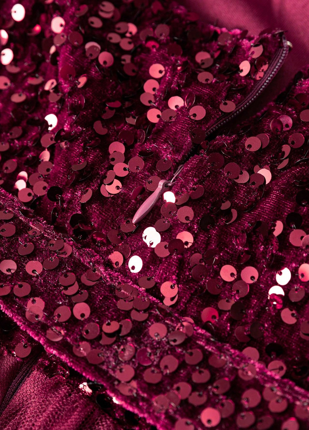 Бордовое вечернее платье пачка SHEIN однотонное