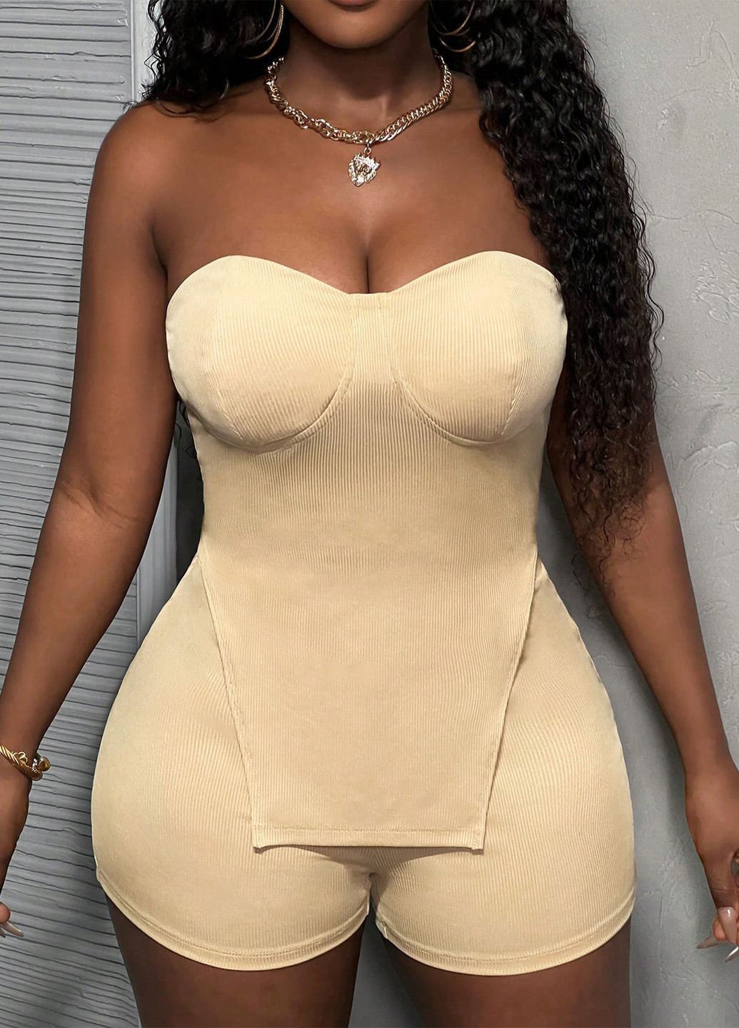 Костюм (топ, шорты) SHEIN (316820509)