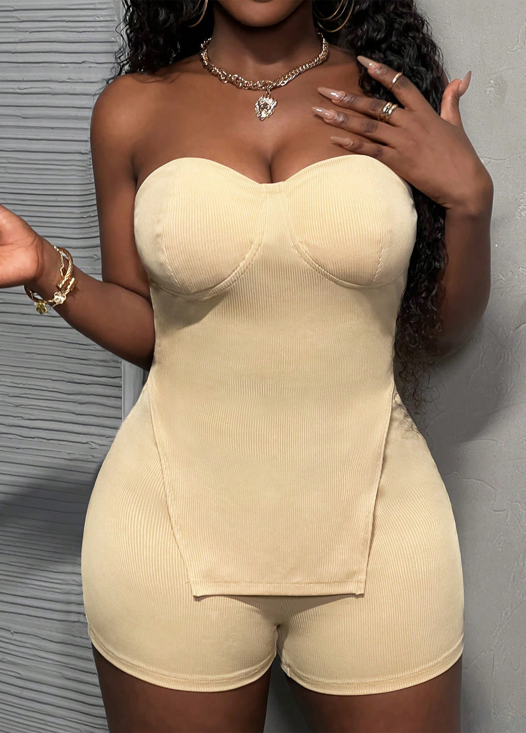 Костюм (топ, шорты) SHEIN (316820509)