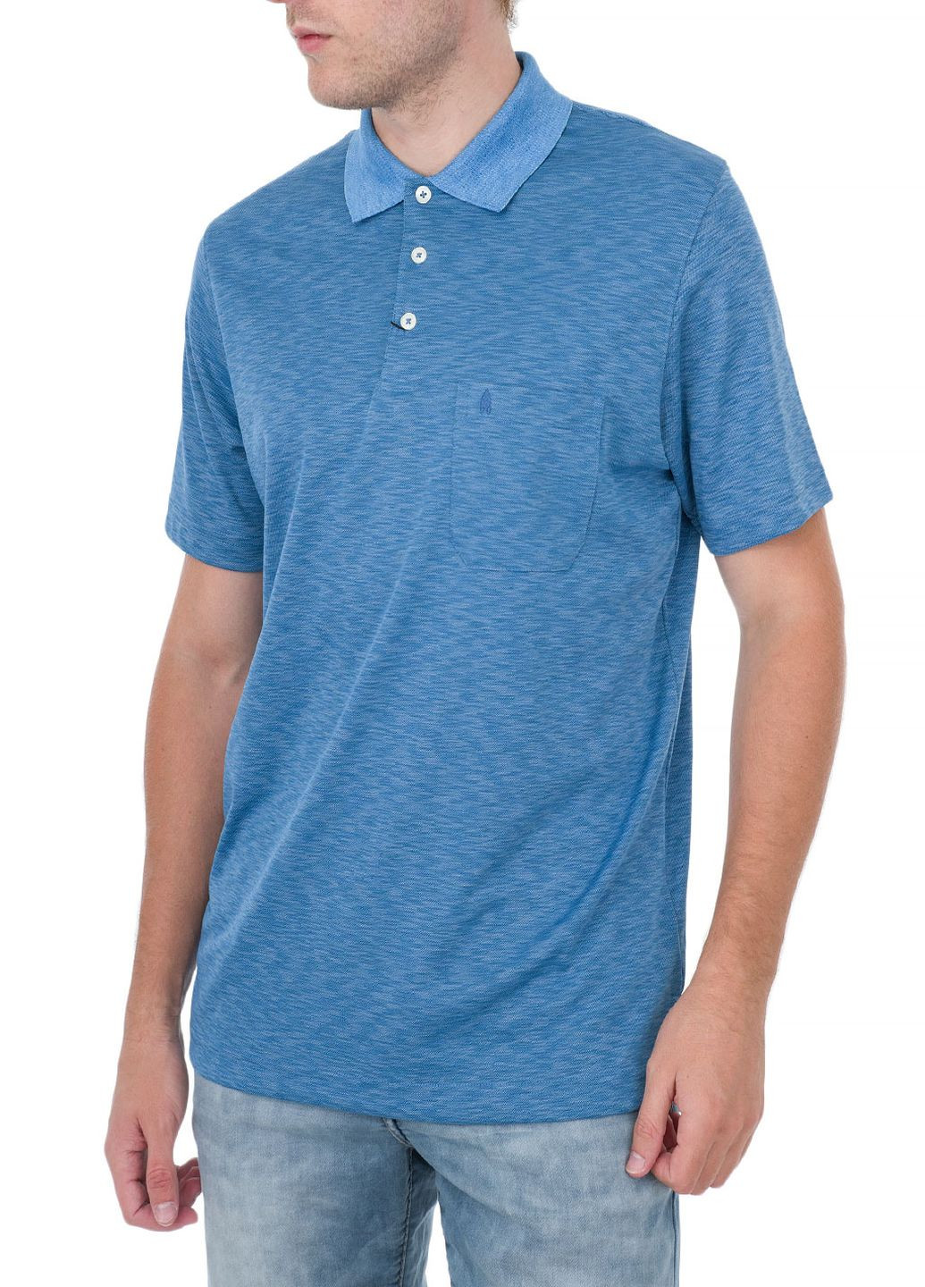 Синяя футболка-поло для мужчин Ragman в полоску