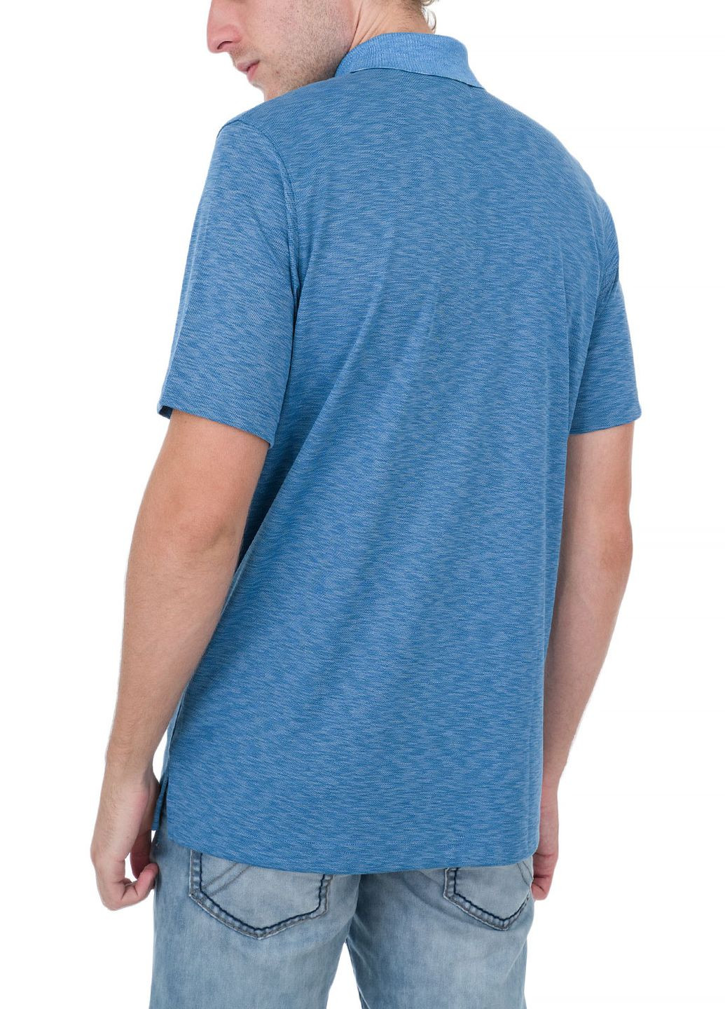 Синяя футболка-поло для мужчин Ragman в полоску