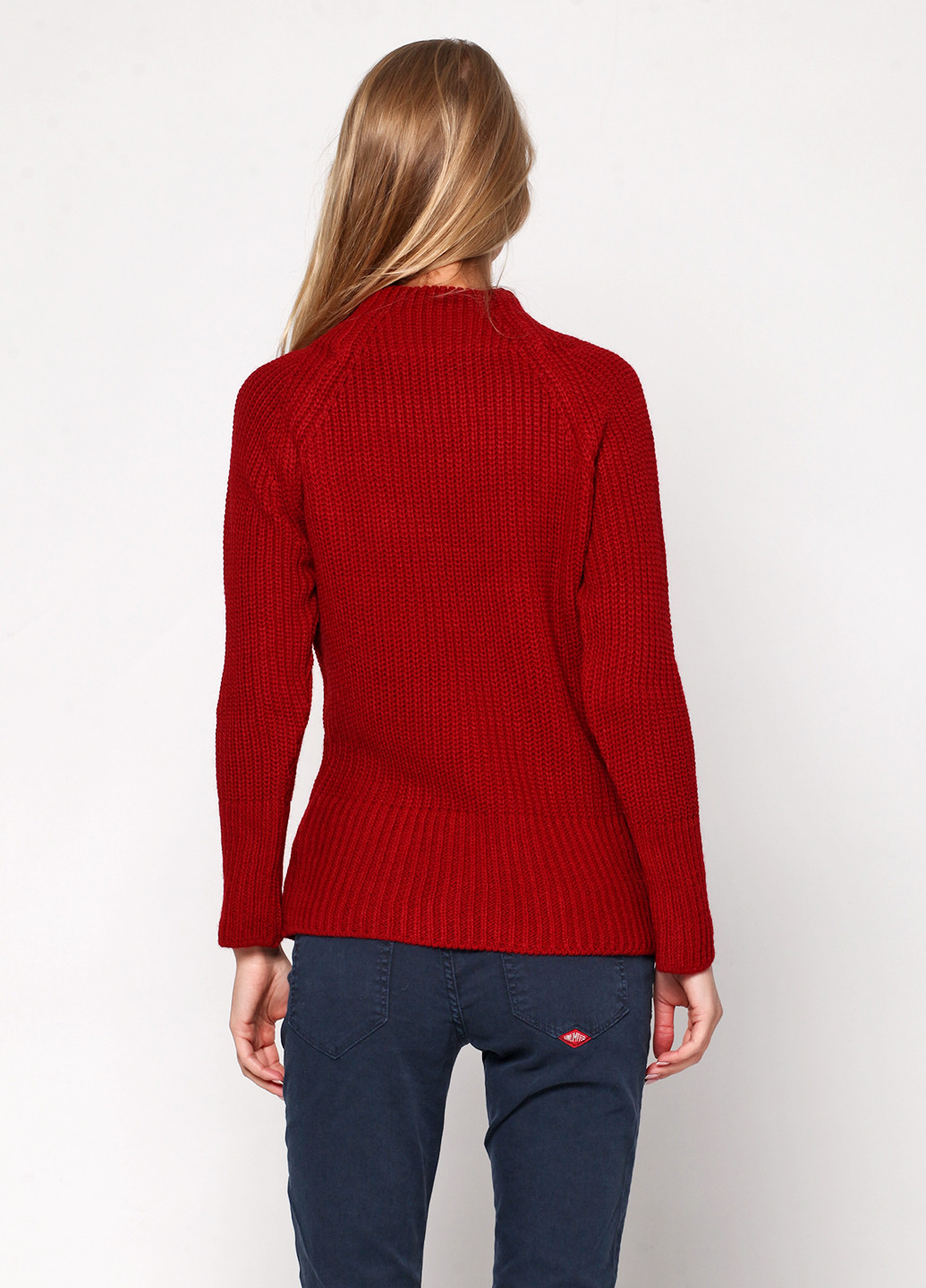 Красный демисезонный свитер MS