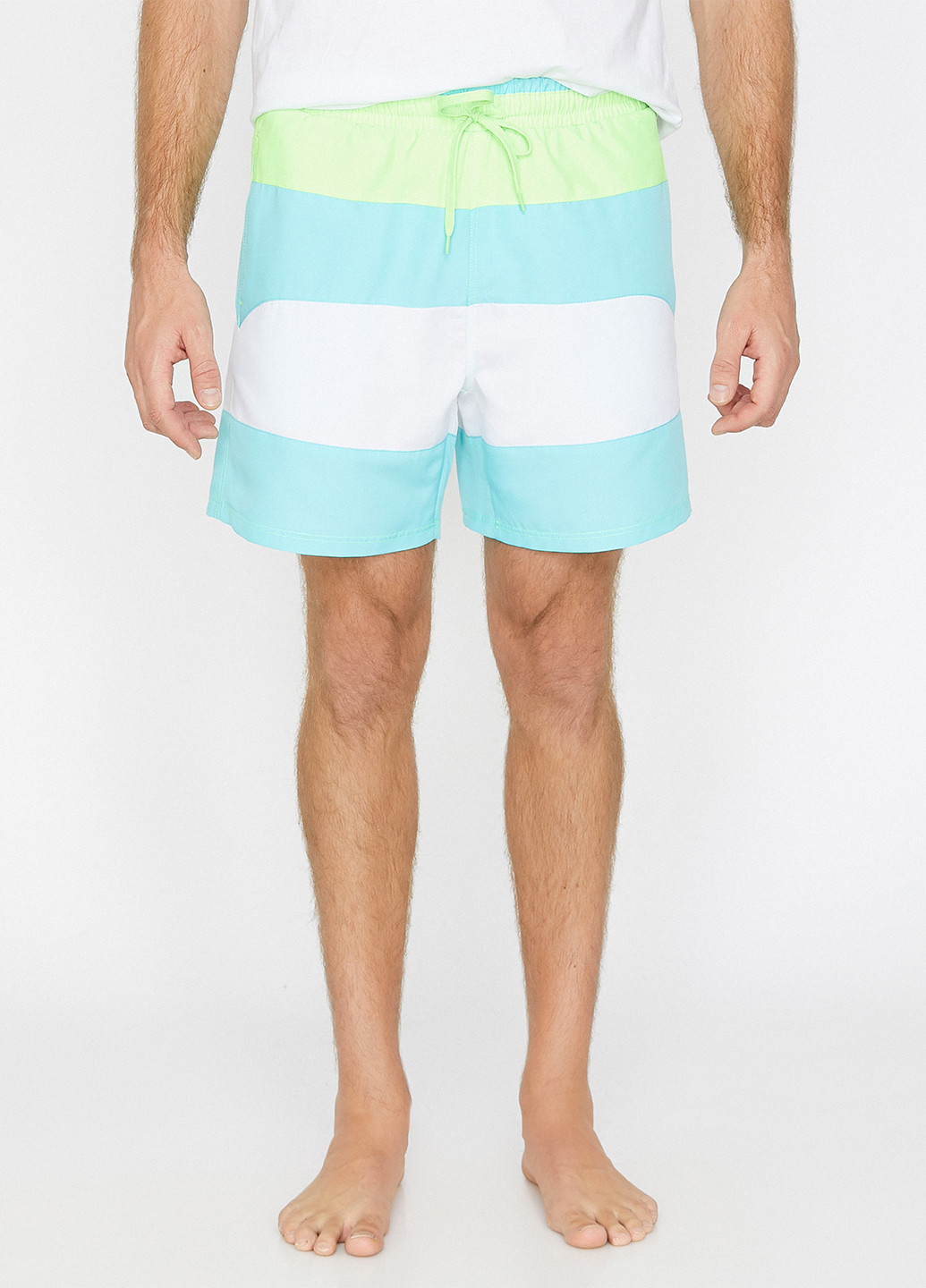 Мужские светло-бирюзовые пляжные плавки шорты KOTON
