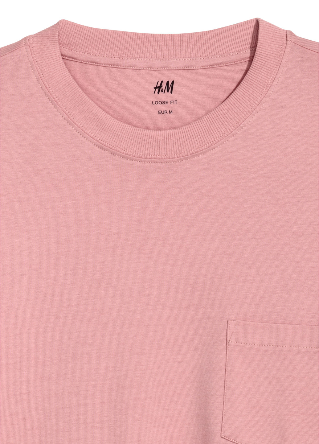 Розовый демисезонный кэжуал лонгслив H&M однотонный
