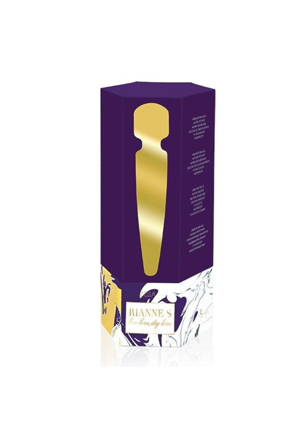 Вибромассажер : Bella Mini Wand Purple, 10 режимов работы, медицинский силикон RIANNE S (254734311)