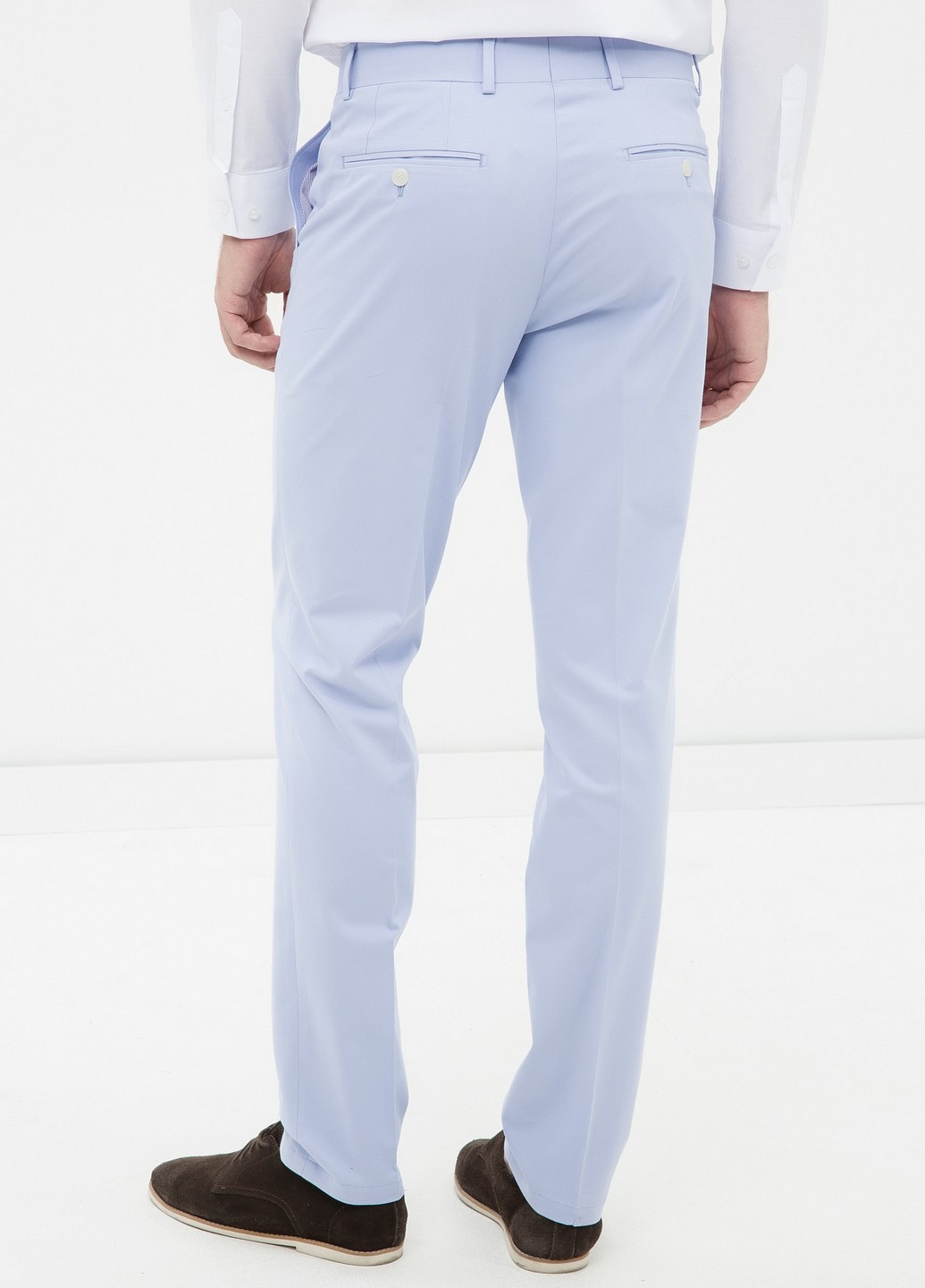 Светло-голубые кэжуал демисезонные зауженные брюки KOTON