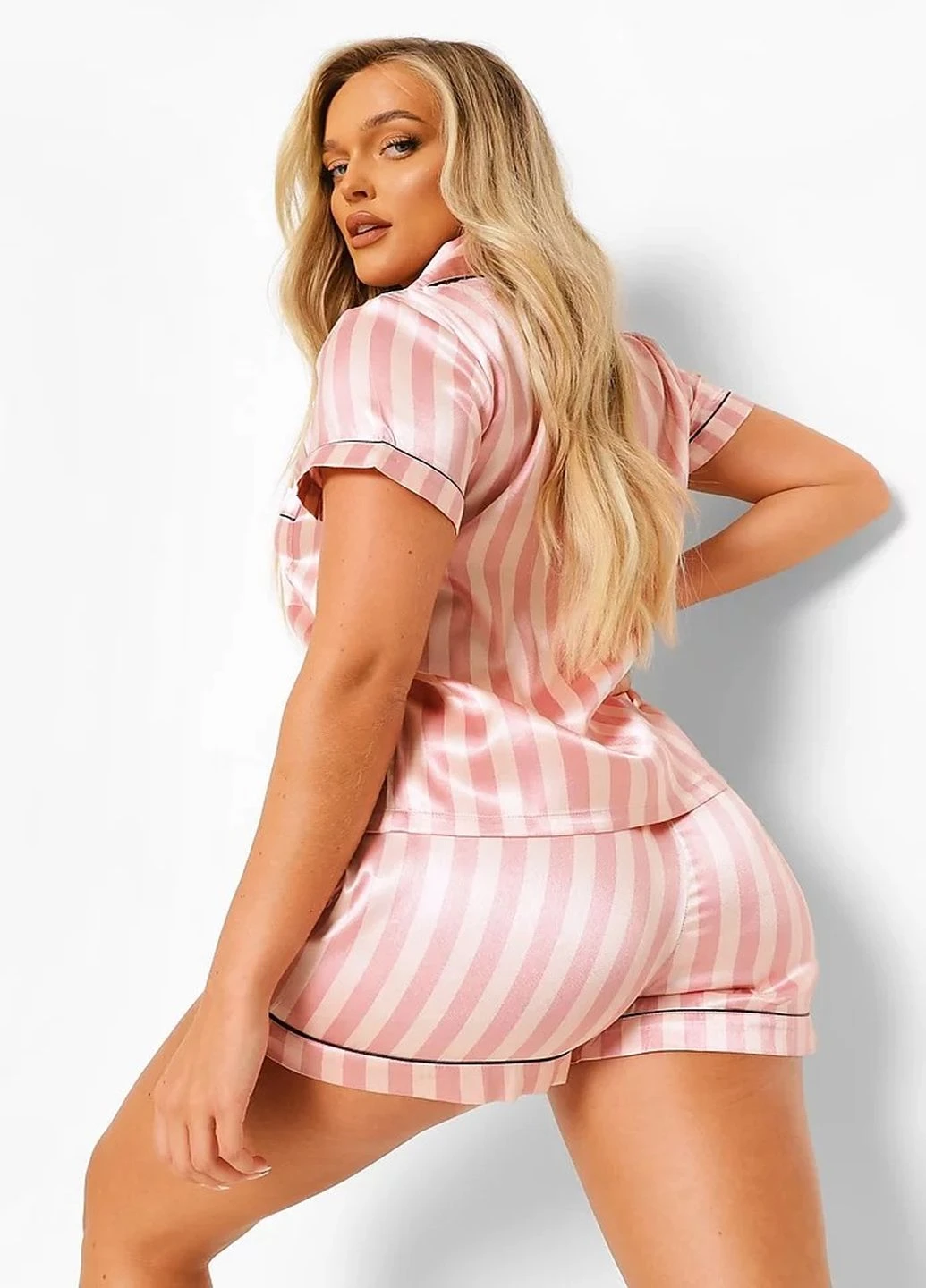Розовая всесезон пижама Boohoo