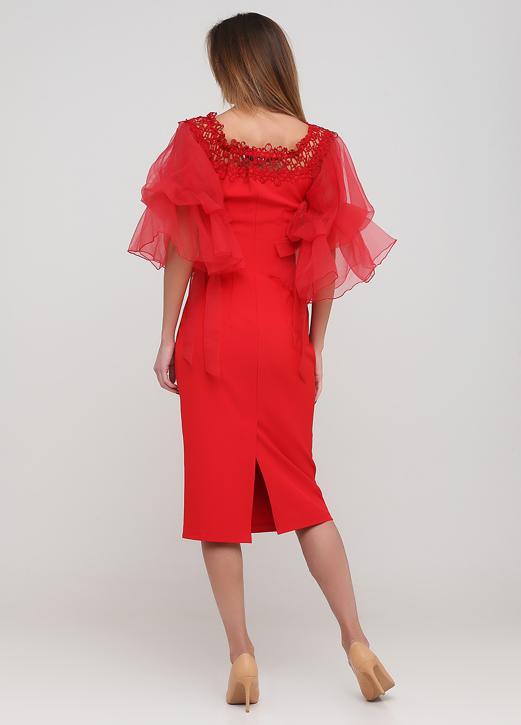 Червона кежуал сукня футляр Arizona однотонна