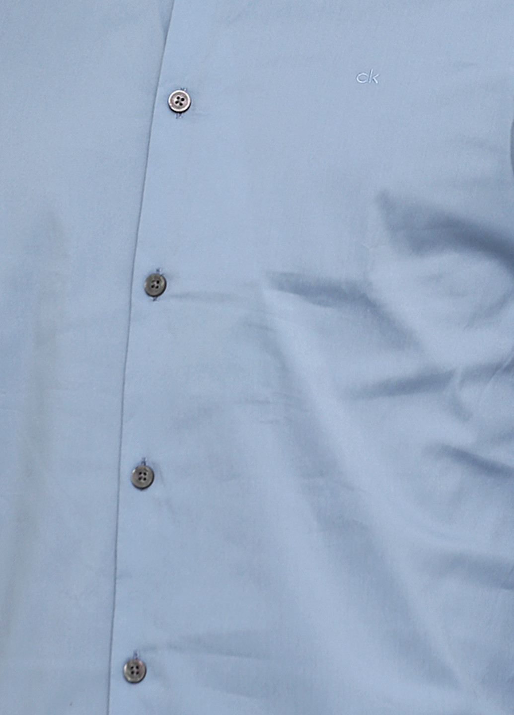 Серо-голубой кэжуал рубашка однотонная Calvin Klein с длинным рукавом