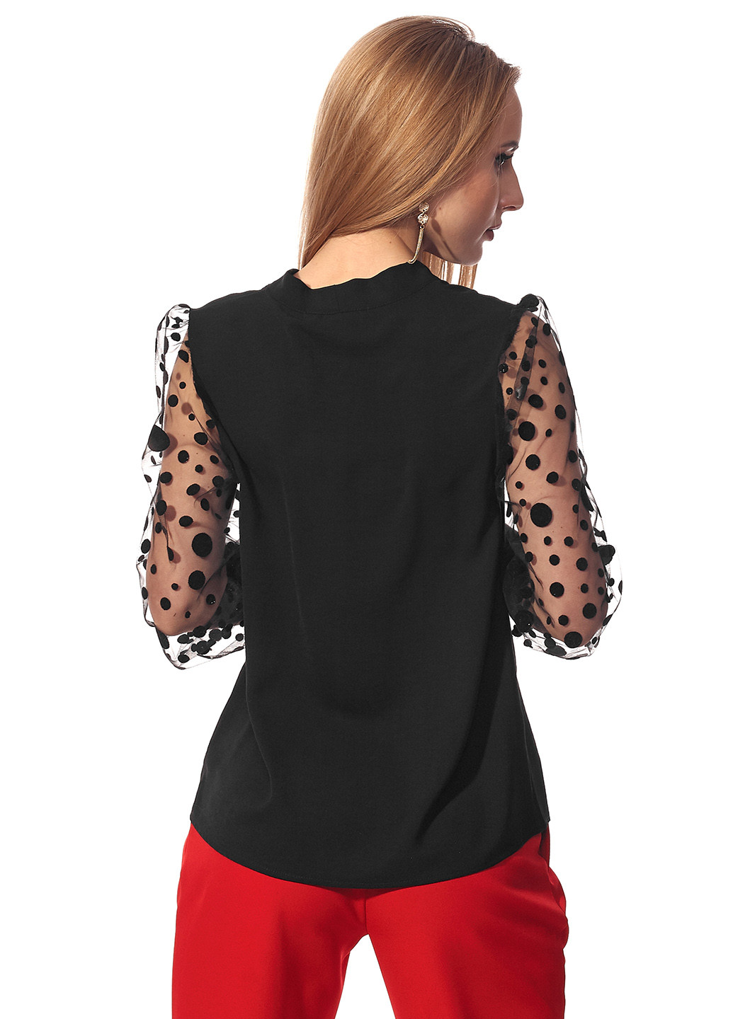 Чорна демісезонна блуза SL-Fashion SLF-459.2-5