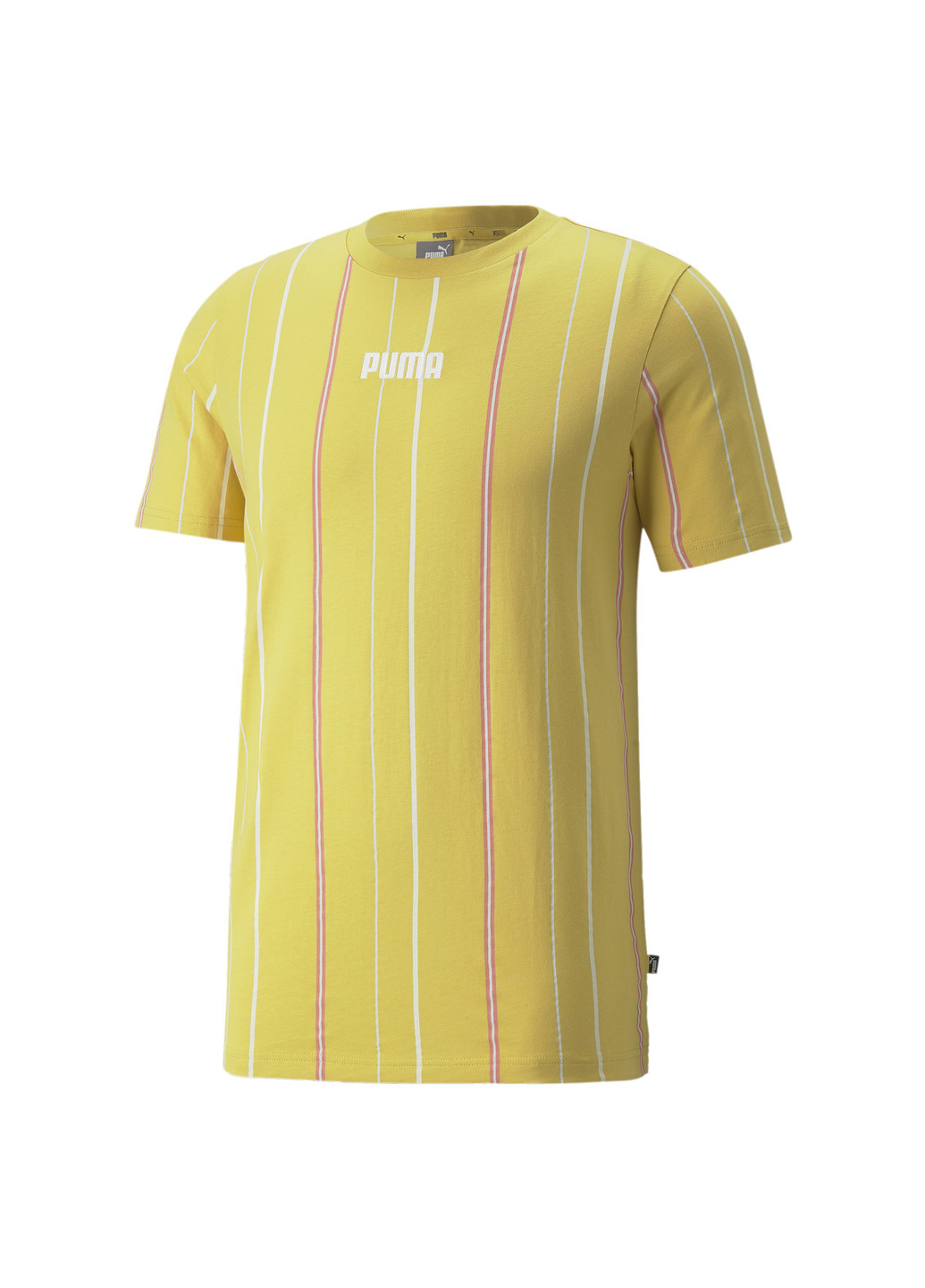 Желтая футболка modern basics striped men's tee Puma