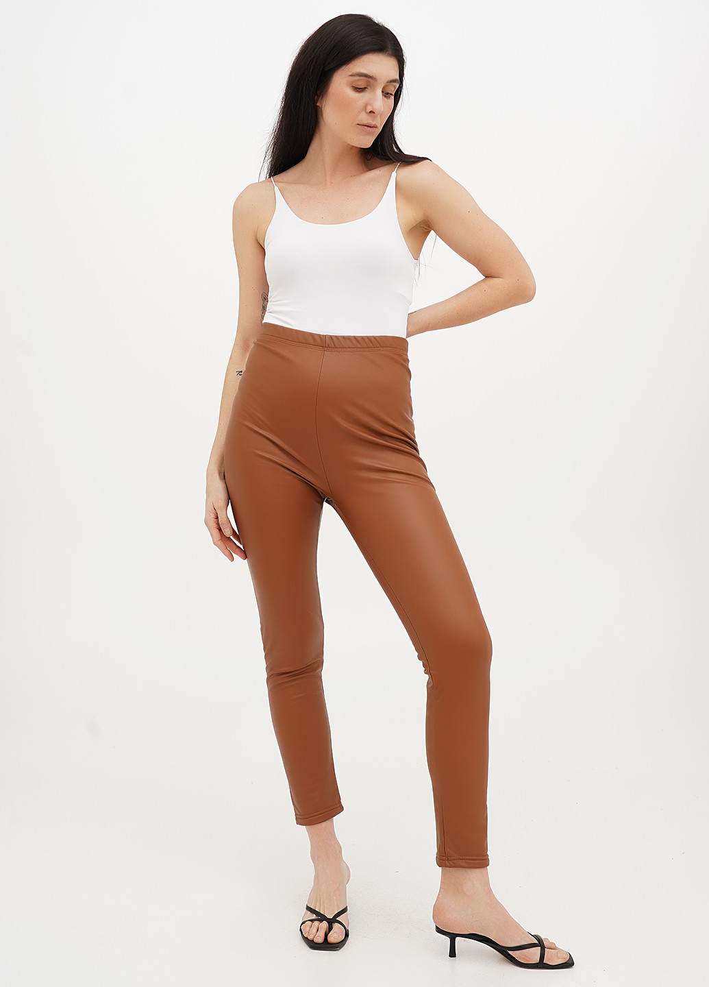 Коричневые демисезонные леггинсы Vicolo