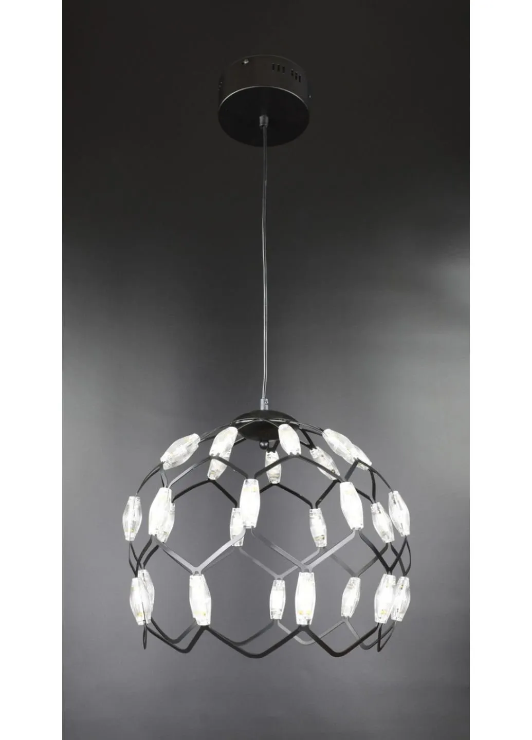 Люстра стельова LED D1288/400-bk Чорний 42х40х40 див. Sunnysky (253628772)