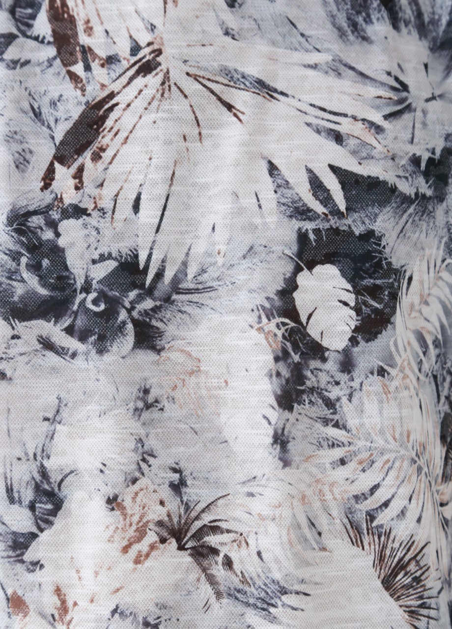 Біла футболка чоловіча біла тонка з пальмами Jean Piere