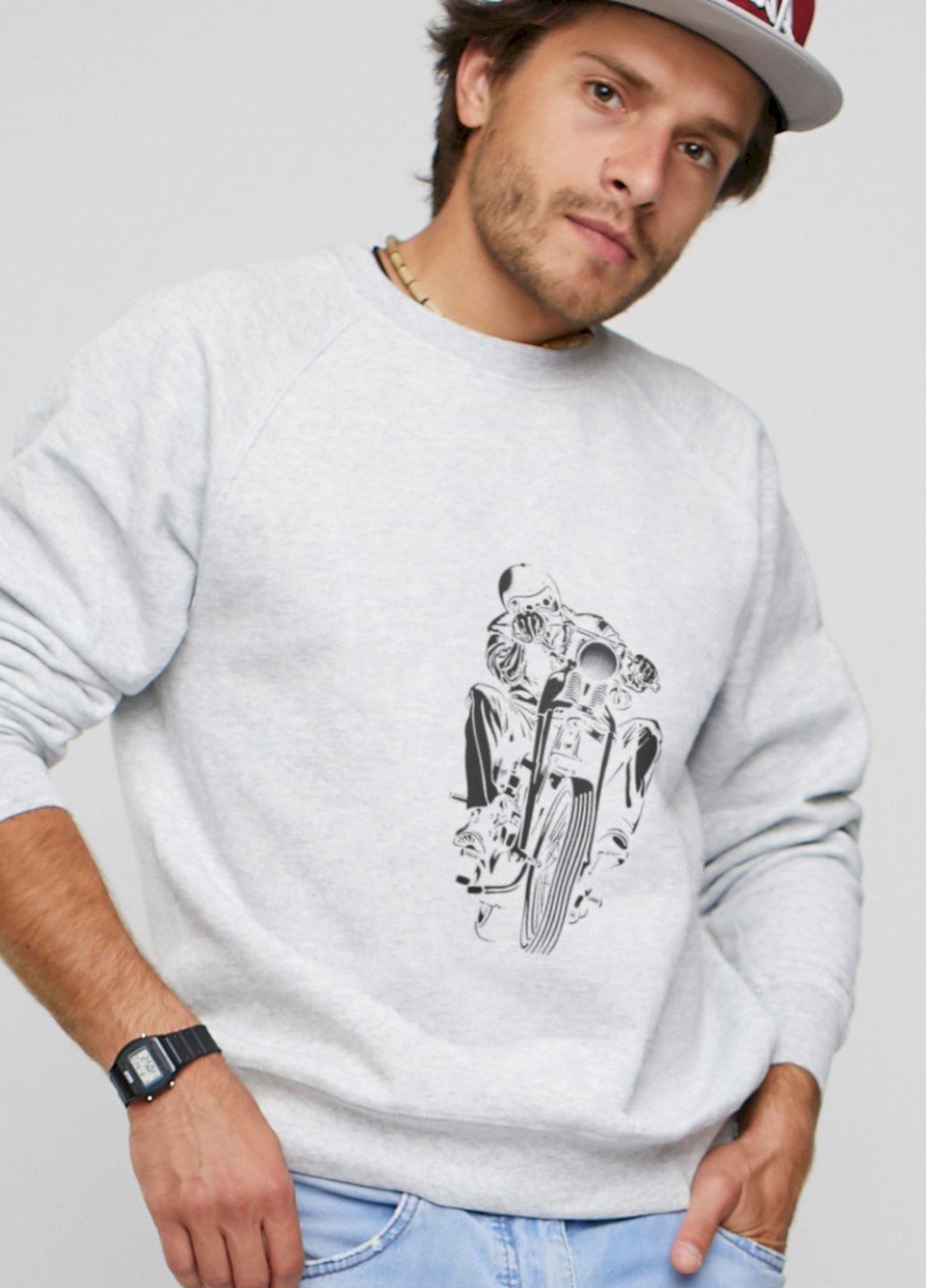 Серый свитшот мужской YAPPI (198688768)