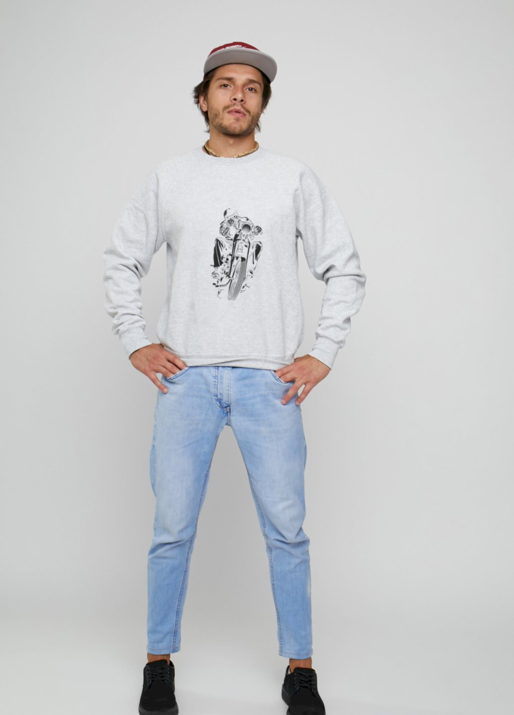 Серый свитшот мужской YAPPI (198688768)