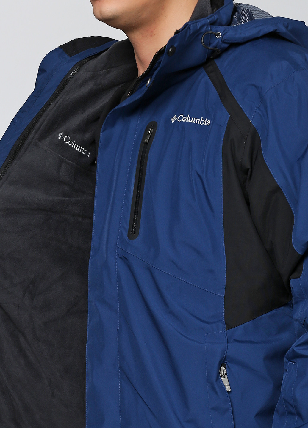 Темно-синя зимня куртка лижна Columbia